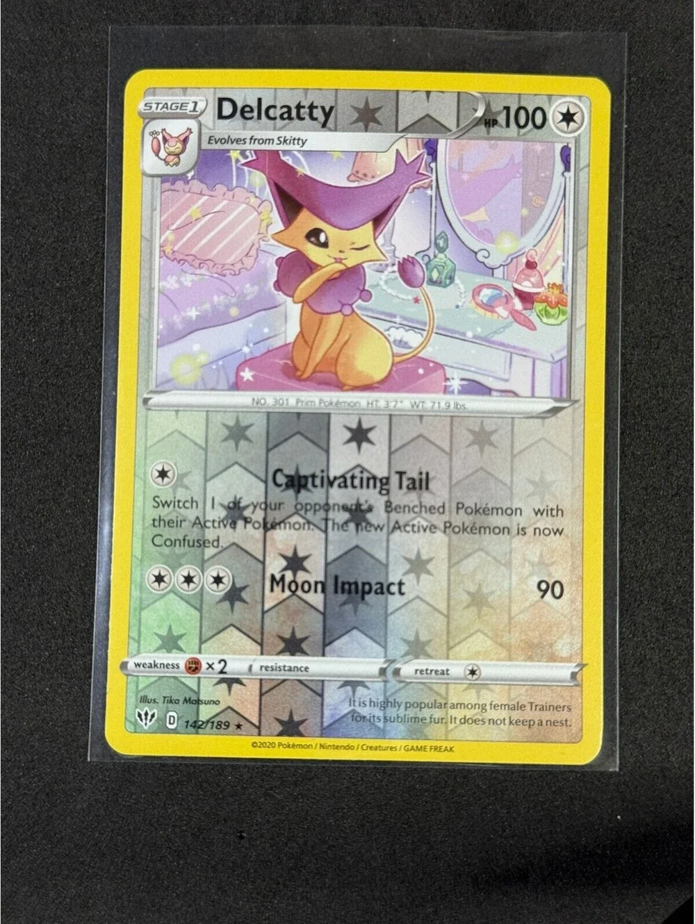 Delcatty Pokemon Card 142/189 Darkness Ablaze